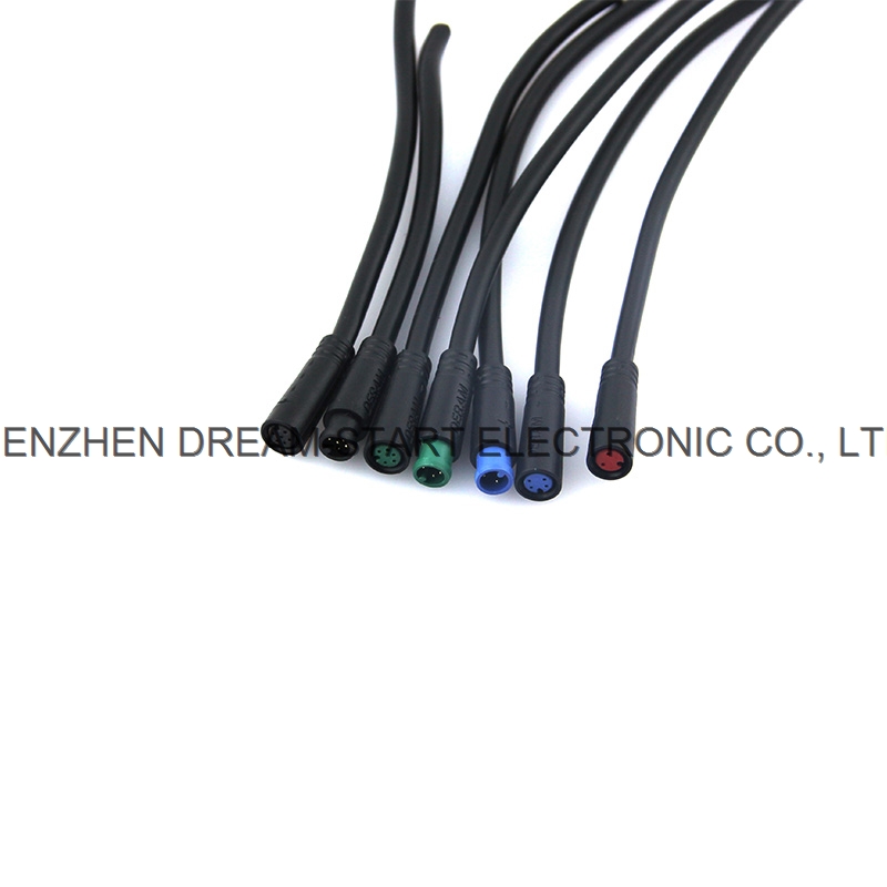 IP67 2pin 3pin 4pin 5pin 6pin 7pin 8pin sensor waterproof connector m12 cable