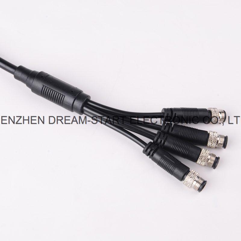 2 3 4 pin screw type led power cable waterproof connector