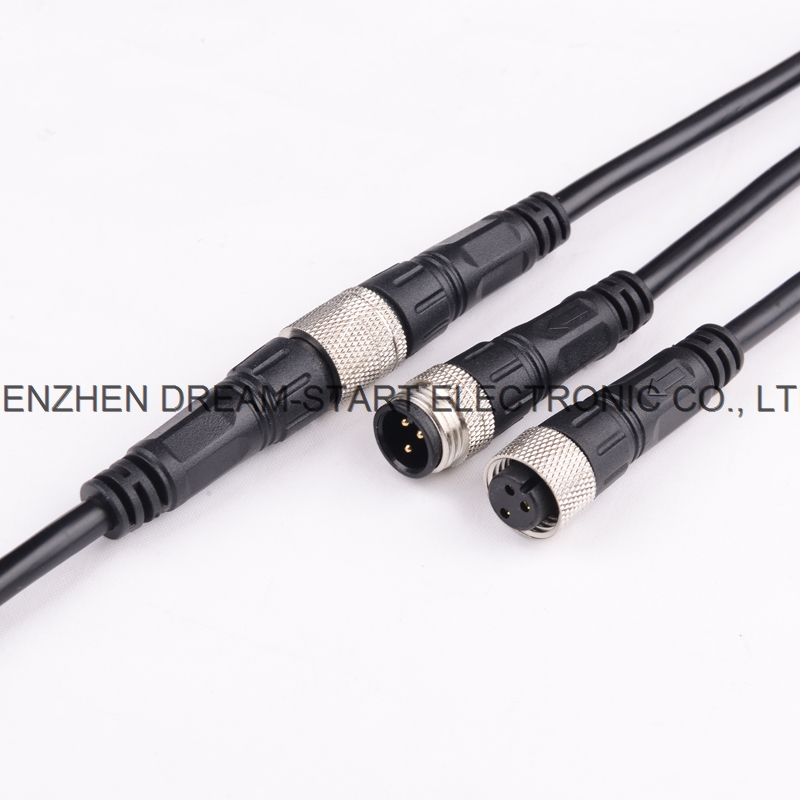 4 pin cable waterproof sensor male to female connector