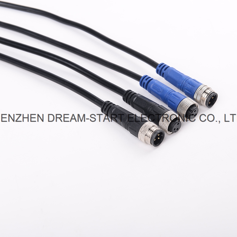 black and white color male female 2 3 4 pin power connector