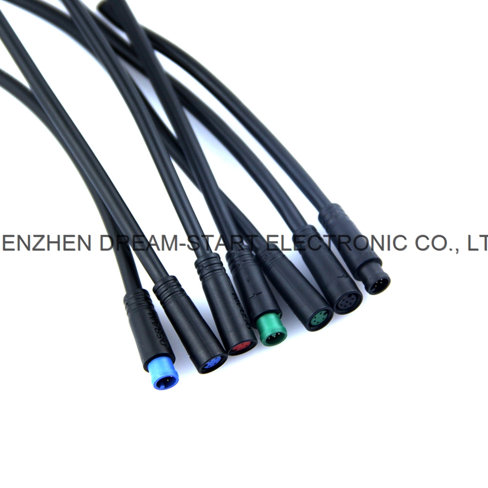 ip68 black color 2pole 3pole nylon screw connector