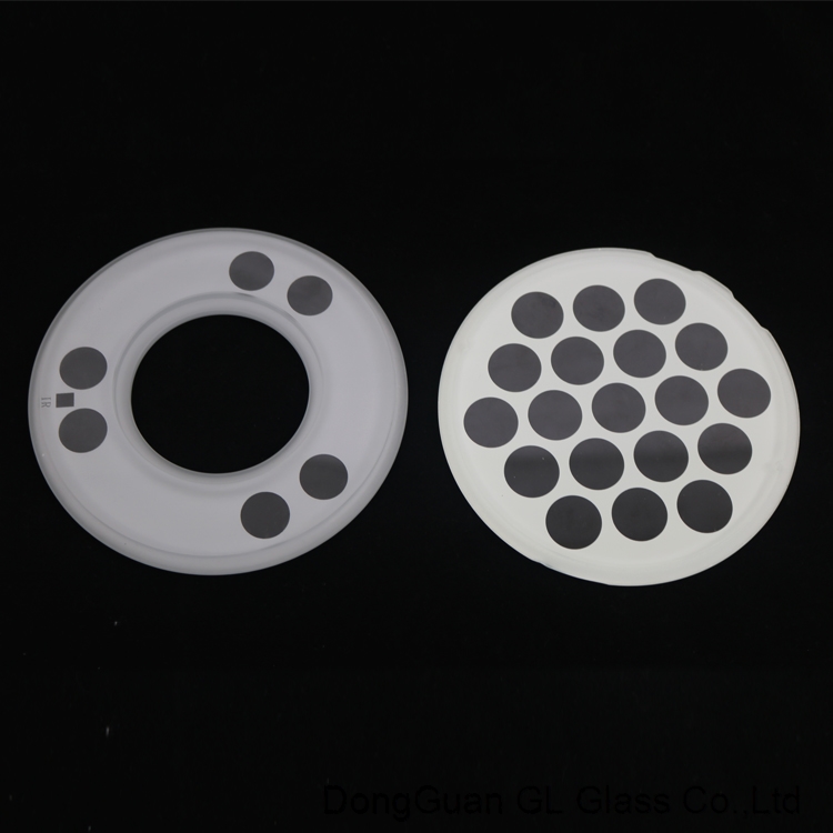 Custom 6mm round tempered step glass for lamp shade