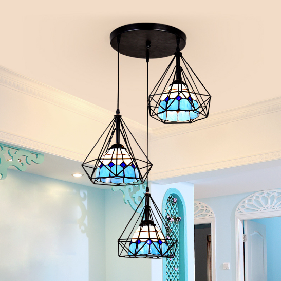 Individual dining hall lamp Mediterranean style dining table chandelier