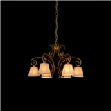 Antique Style Chandeliers with Gold Brush Red
