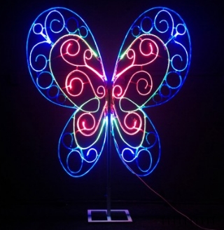 2D Motif Light butterfly optica fibre