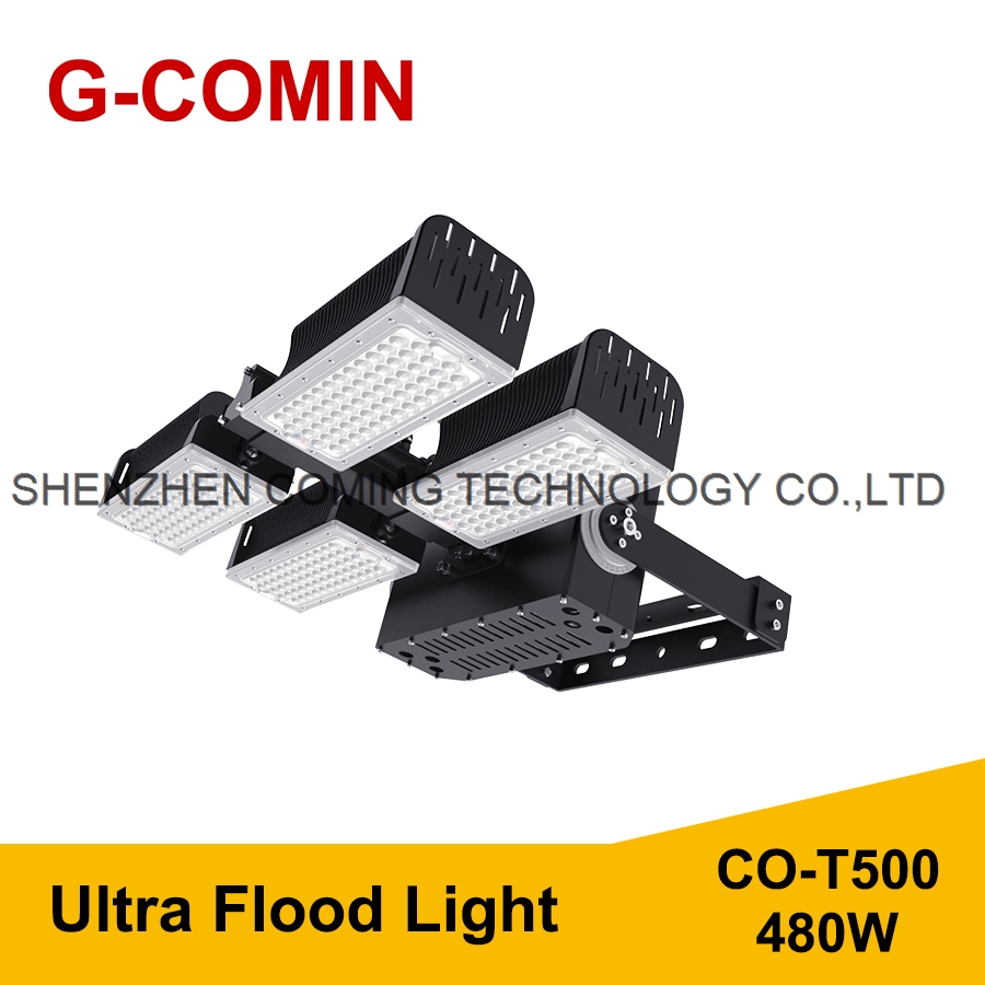 LED FLOOD LIGHT T500 480W 165LM W Aluminum cooling fin High Luminous Flux