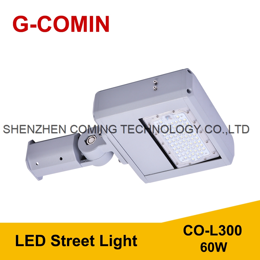 LED Street Light L300 60W 130LM W Aluminum cooling fin High Luminous Flux