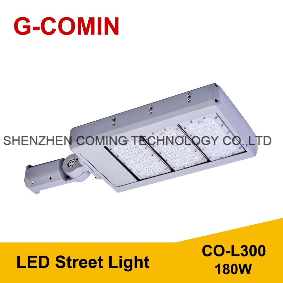 LED Street Light L300 180W 130LM W Aluminum cooling fin High Luminous Flux