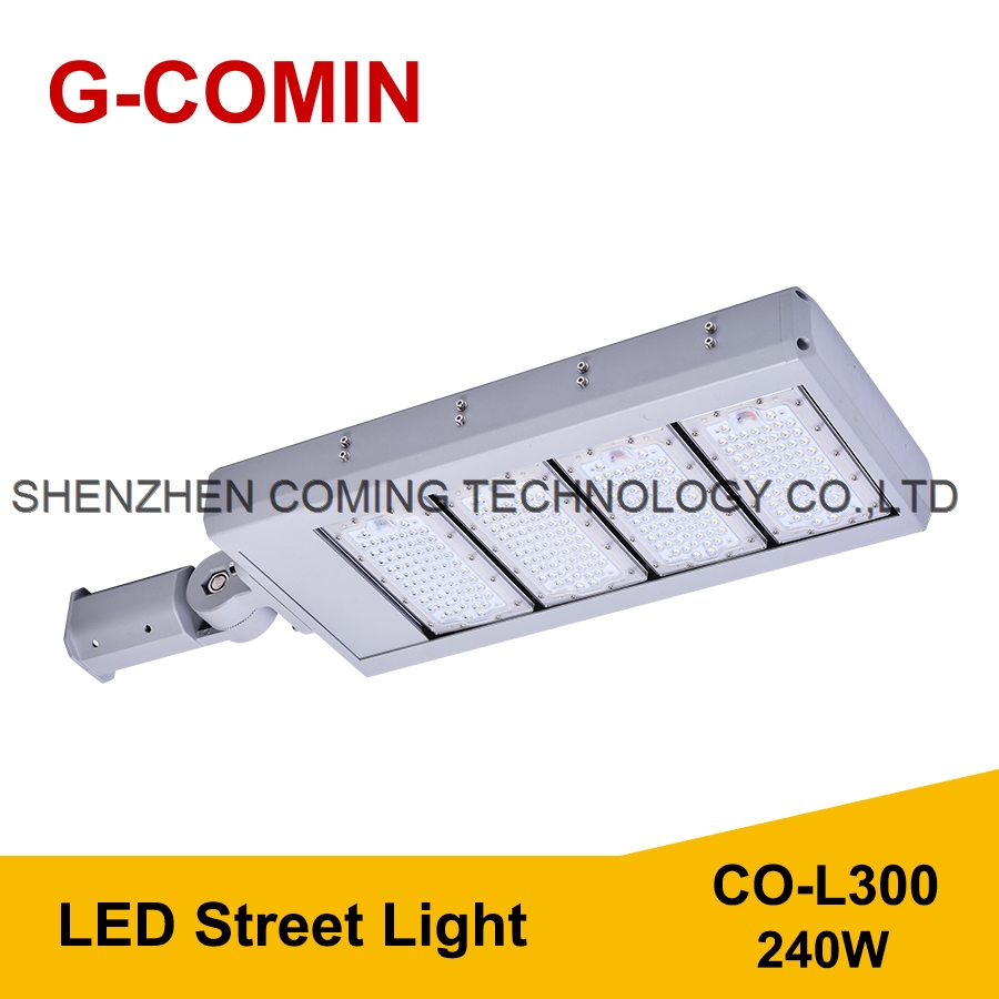 LED Street Light L300 240W 130LM W Aluminum cooling fin High Luminous Flux