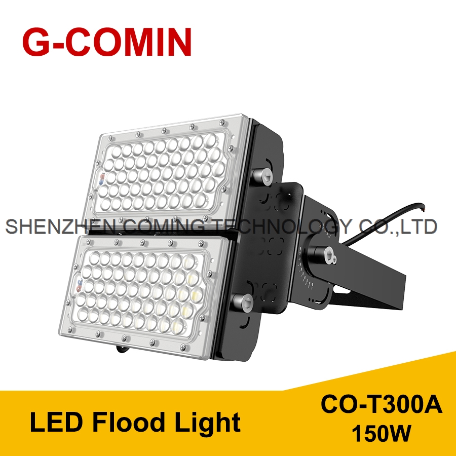 LED FLOOD LIGHT T300A 150W 140LM W Aluminum cooling fin High Luminous Flux