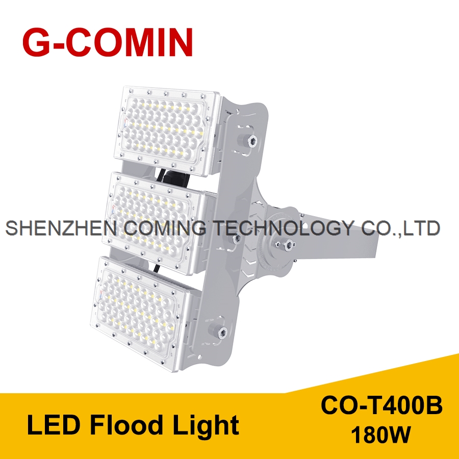 LED FLOOD LIGHT T400B 180W 160LM W Aluminum cooling fin High Luminous Flux