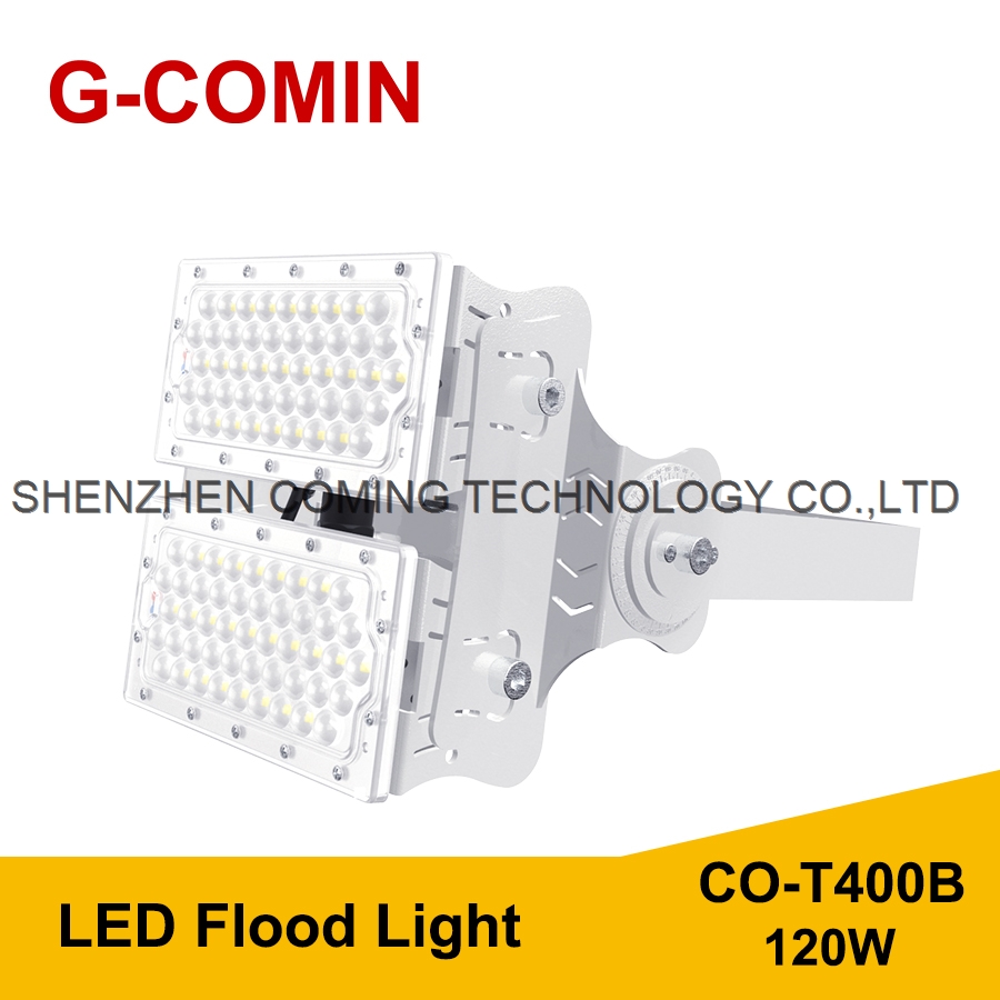 LED FLOOD LIGHT T400B 120W 160LM W Aluminum cooling fin High Luminous Flux