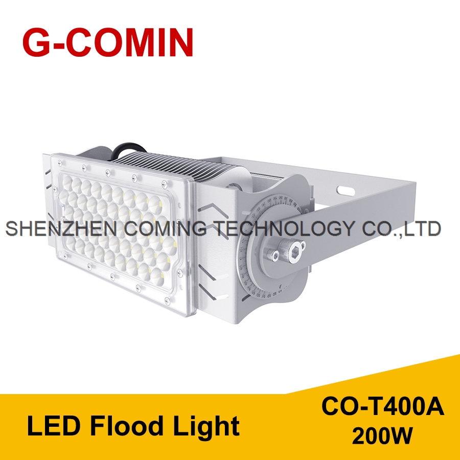 LED FLOOD LIGHT T400A 100W 160LM W Aluminum cooling fin High Luminous Flux