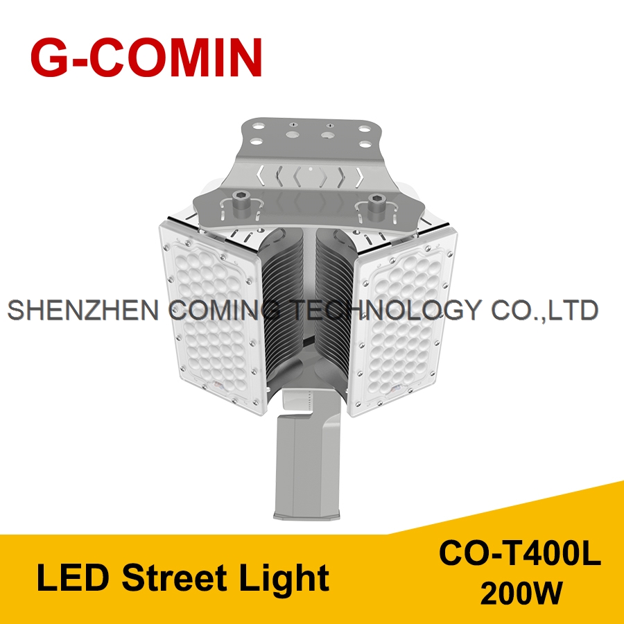 LED Street Light T400L 200W 160LM W Aluminum cooling fin High Luminous Flux