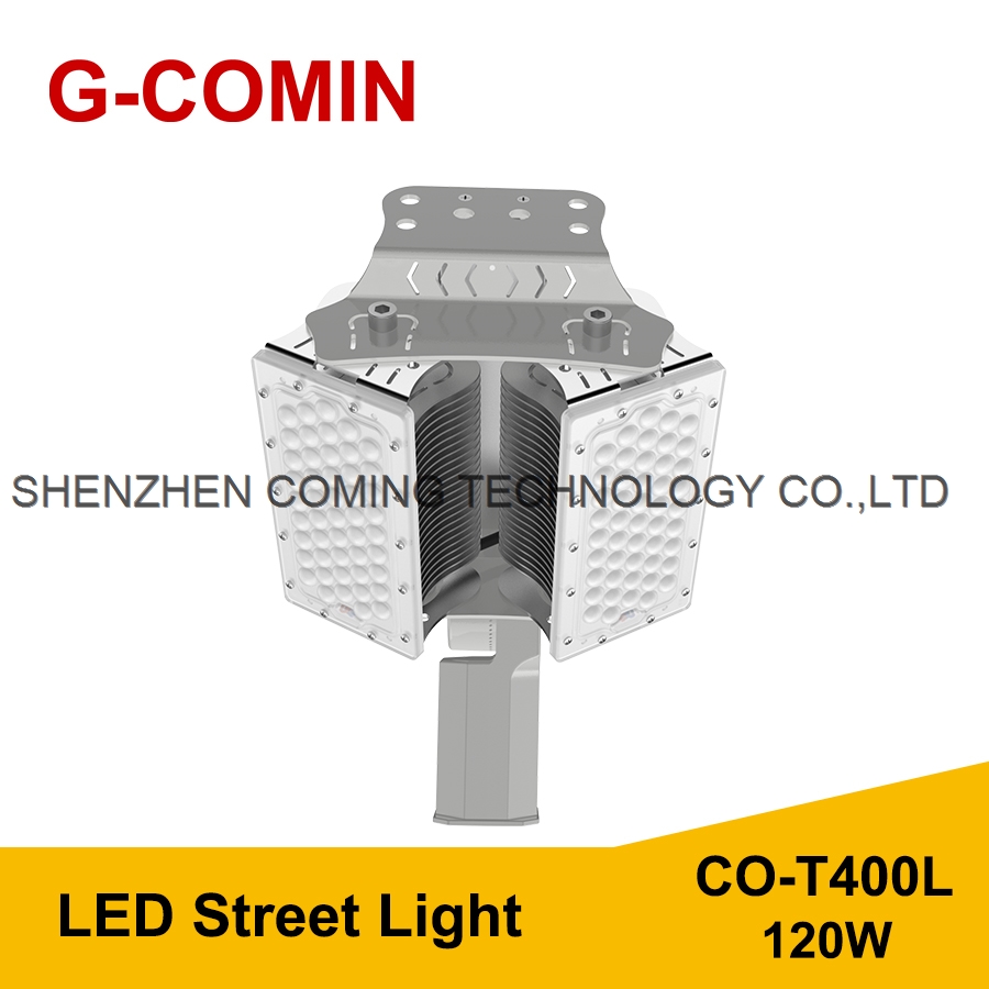 LED Street Light T400L 120W 160LM W Aluminum cooling fin High Luminous Flux