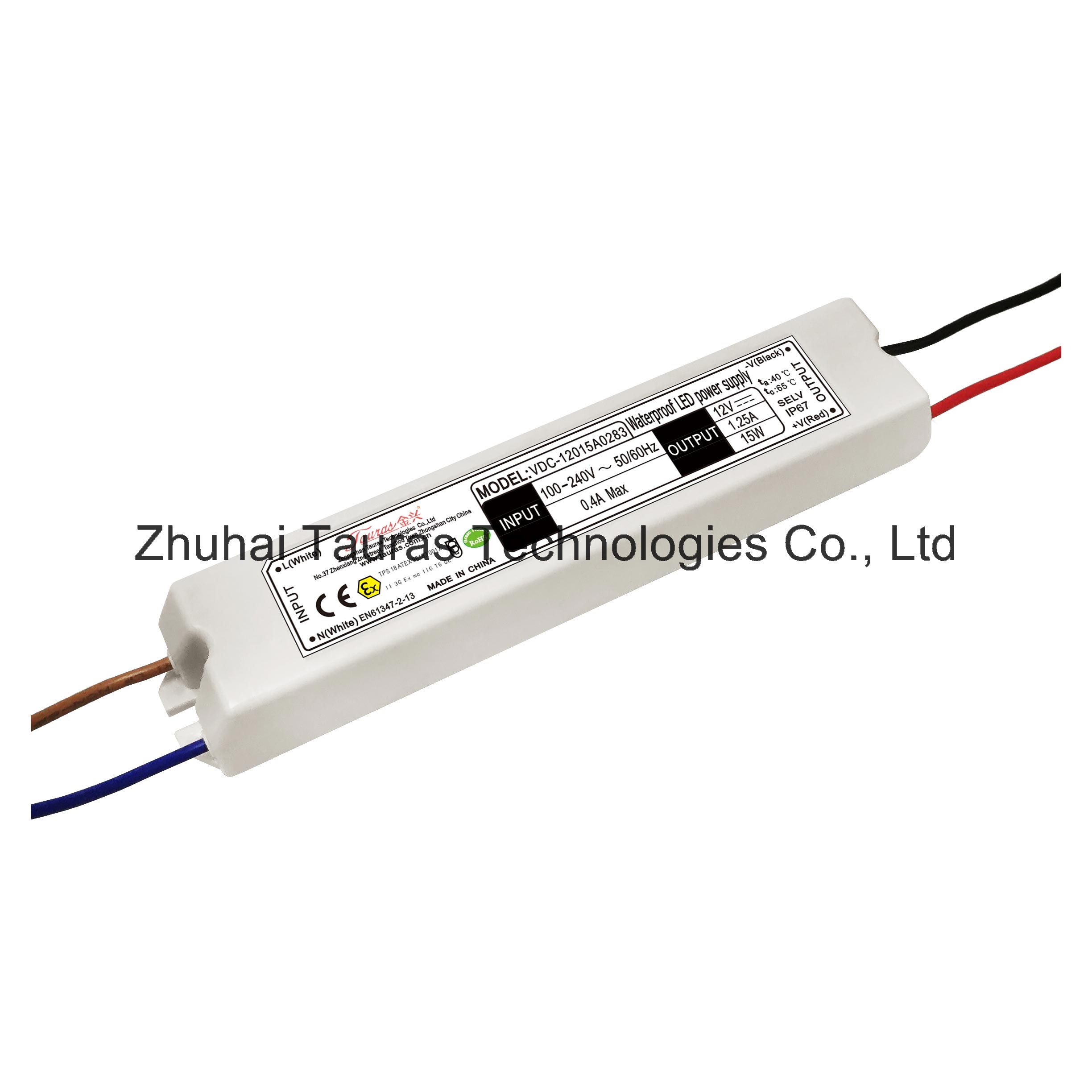 Constant Voltage 12Vdc 15W Power Supply for LED Lighting VDC-12015A0283