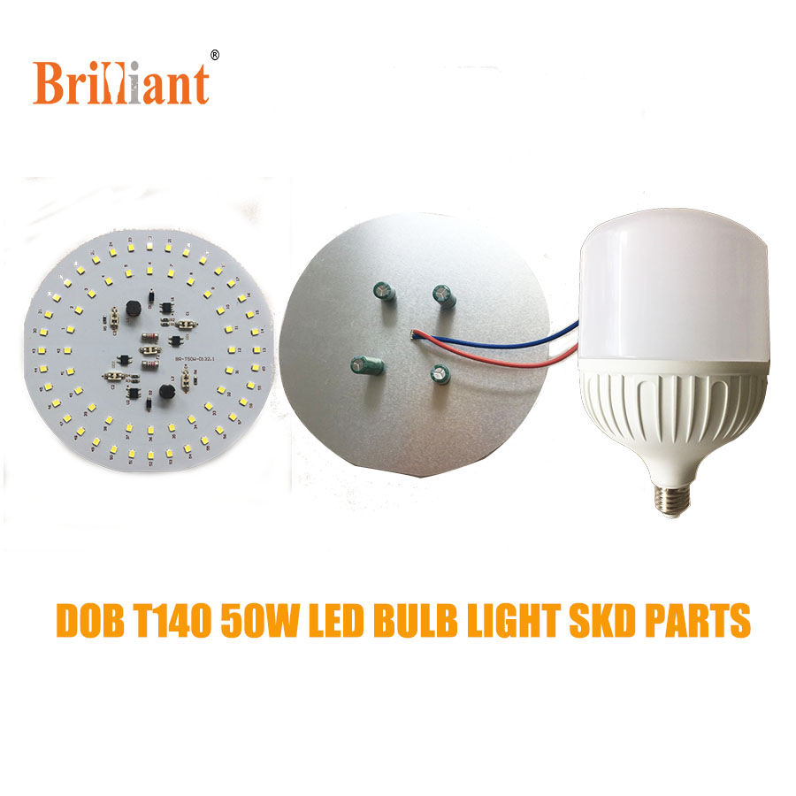 China factory High brightnessC e27 led bulb 50w DOB LED T-bulb lights SKD parts