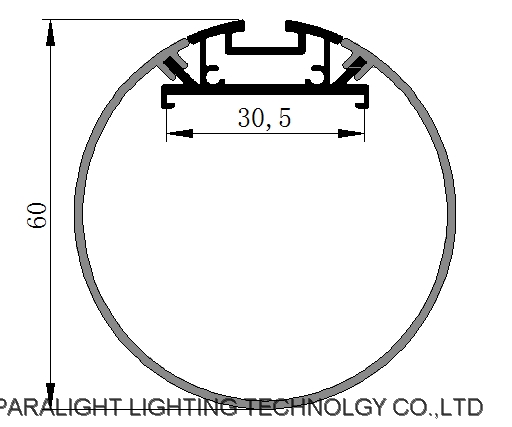 LED Linear Aluminum Profile surface for 30 mm led strip