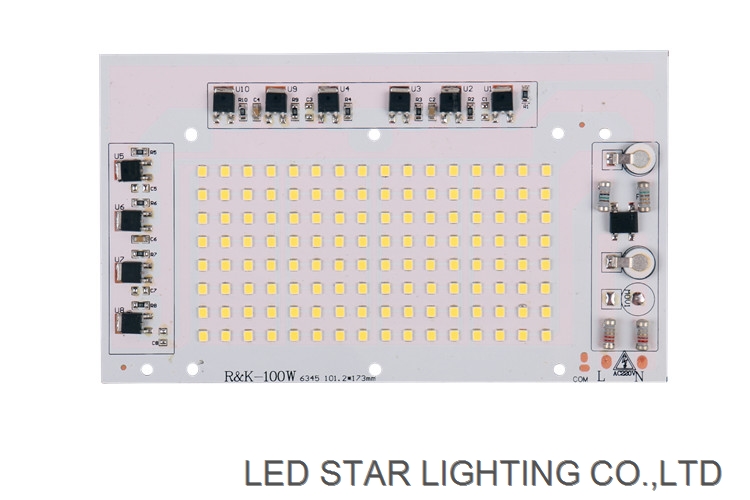 high lumen AC220V MCPCB DOB Board SMD 2835 SANAN chip 100W driverless linear ic dob led module