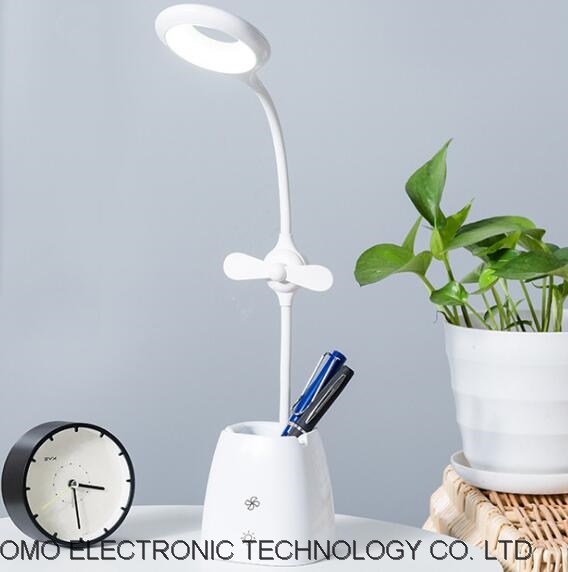 Youleming creative new LED desk lamp Fan USB clip desk lamp office desk student touch charging desk