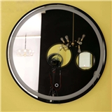 2019 New Style Aluminum Black Frame Round Bathroom Backlit Mirror With Bright Lighting