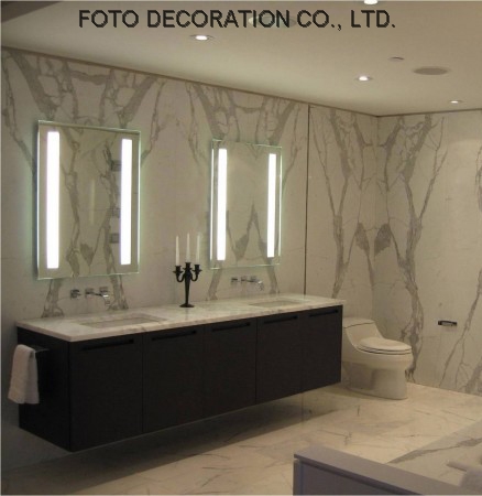 2019 Hot Product Elegant Design Decorative Wall Mounted LED Bathroom Smart Lighted Backlit Mirror Fo