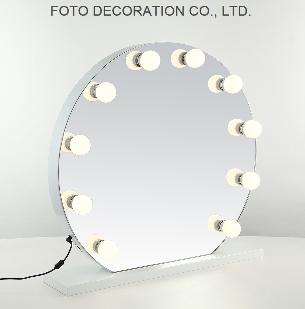 2019 China Supplier Popular Style Professional Hollywood Salon Lighted Makeup Mirror