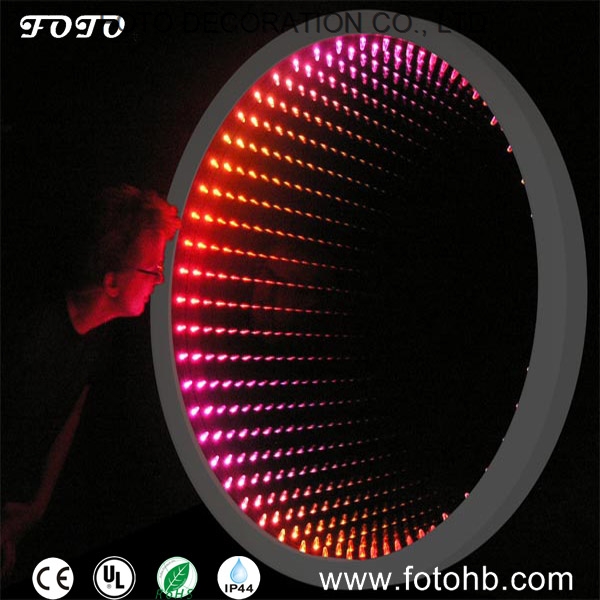 Round LED Lighted Decorative Infinity Mirror with RGB