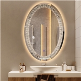Hot Sale Oval Shape illuminated Bathroom LED Makeup Vanity Mirror With Lights