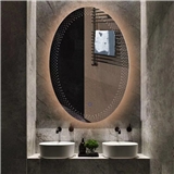 2019 Hot Sale Oval Design Hotel Frameless Illuminated Bathroom Vanity Wall LED Lighted Mirror