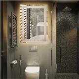 2019 IP44 Rate New Style Rectangular Shape Luxury Hotel Backlit Bathroom Vanity illuminated Mirror W