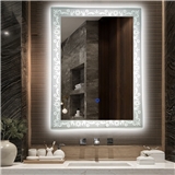 2019 New Style Decorative LED Backlit Bathroom Wall Mirror With Four Side Lighting
