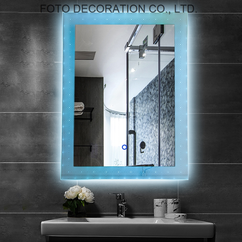 2019 Hot Sale Modern Design LED Light Touch Screen Bathroom Mirror For Hotel Decoration