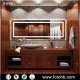 2019 Hotel Modern LED Backlit Smart Touch Screen Bathroom Mirror