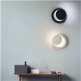 5W adjustable modern living room light round moon wall light