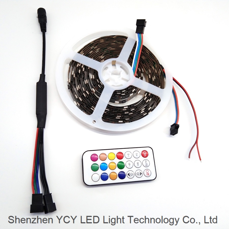 Led light with 12V low voltage waterproof breakpoint continua AT1606 30 light 5050RGB flexible light