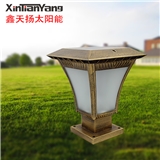 Xintianyang solar energy flame column head lamp outdoor waterproof door column wall head lamp Chines