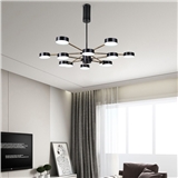 Modern Indoor Glass Shade 8 Light 60W Chandelier For Home Living Room