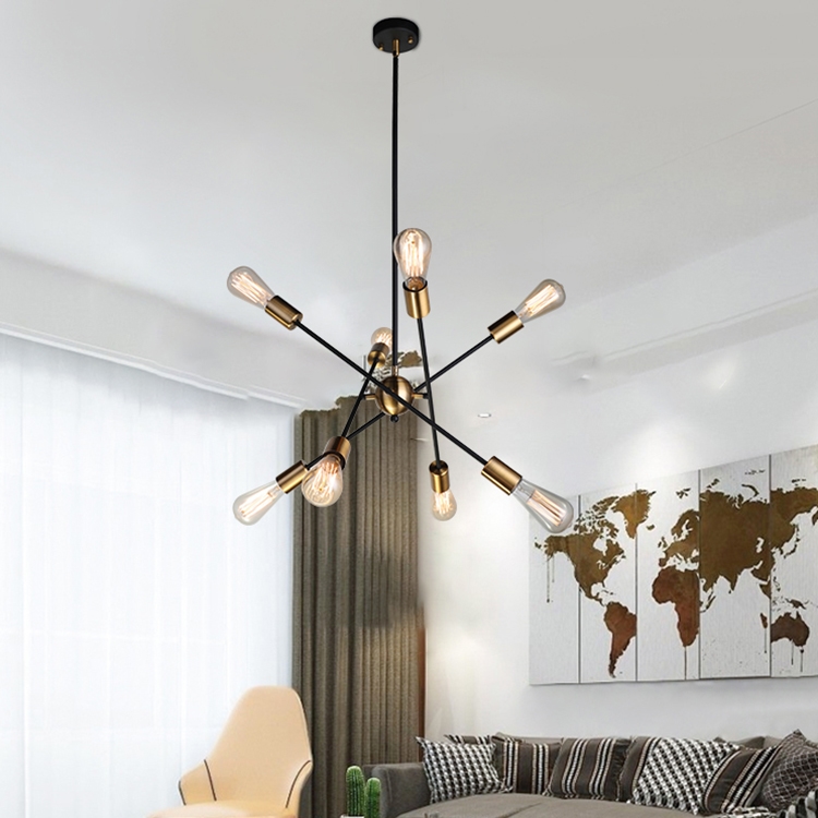 Modern nordic style interior decoration 6round lights led pendant lamp chandelier