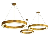 Modern LED Rings Pendant Light Round Hanging Lustre Cable Length Adjustable Lighting Chandeliers