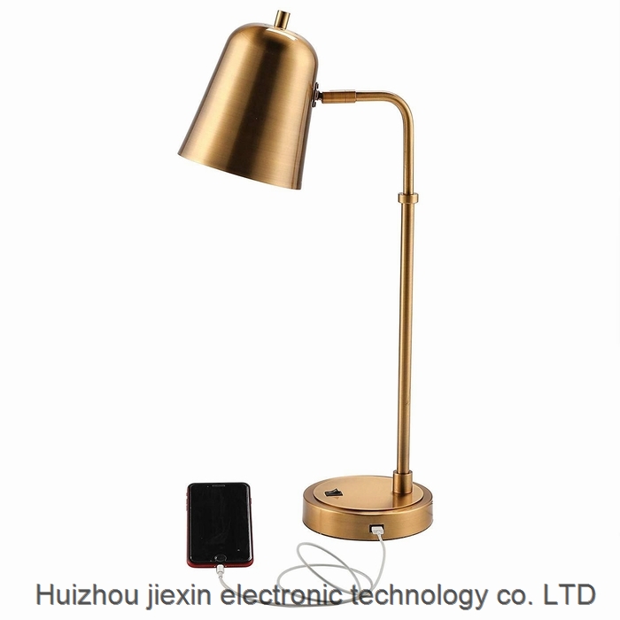 USB Charging Socket Bronze Light Luxury Hotel Desk Bed