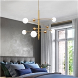 Modern LED Wooden Chandeliers Nordic Ring Living Room Suspended Pendant Lamp Stair Lighting