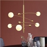 Indoor designer decorative iron glass hanging lamp fixture chandelier pendant light