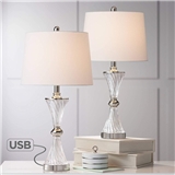 modern minimalist living room bedroom bedside USB charging desk lamp metal study creative lam