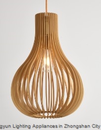 Natural wooden chandelier modern decoration interior lighting