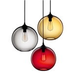 Nordic Modern Vintage Deco Kitchen E27 Led Lamps Circle Crystal Chandelier Pendant Lighting Fixtures