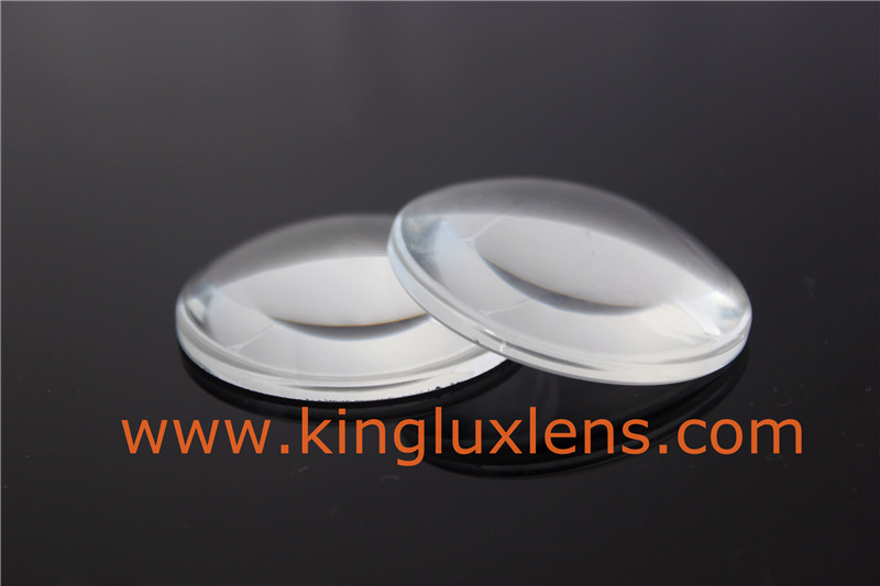 44mm convex led flashlight flat glass lens for led KL-D44-10