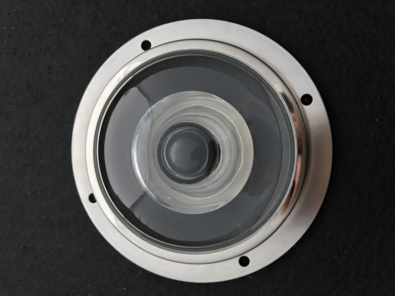 Custom 78mm 160 degree Optical Tempered Glass Lens In Led Bay Light