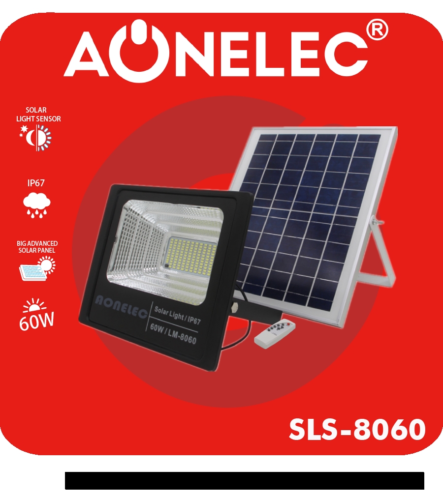 Solar rechargeable floodlight 60W