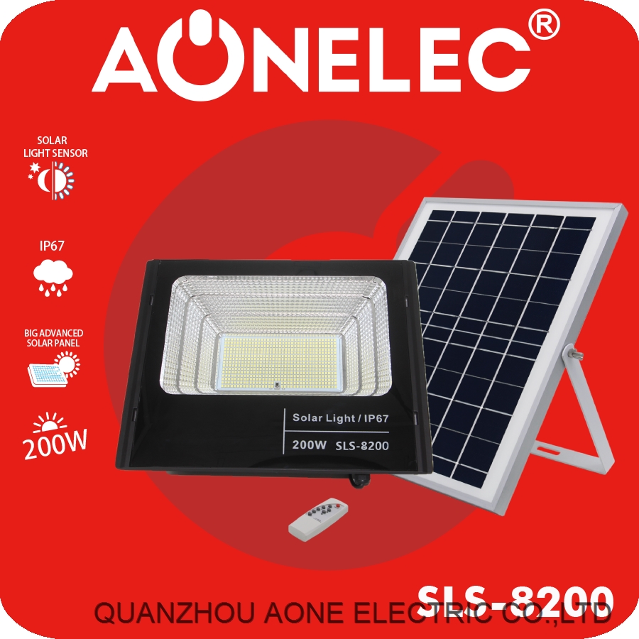 SOLAR RECHARGEABLE FLOODLIGHT 200W